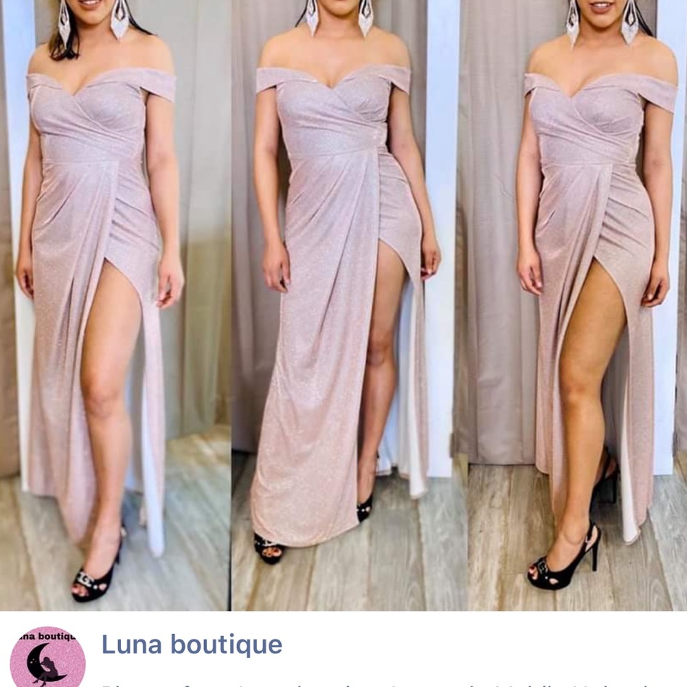 Formal Dress Off Shoulder with High Slit